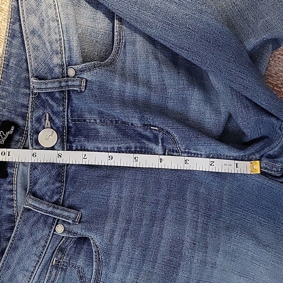 1822 Denim Light Wash Frayed Hem Zip Stretchy Skinny Ankle Jeans Size 6 - Picture 7 of 12